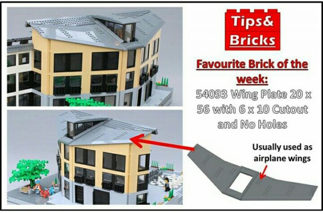 Lego aile d'avion - toit maison